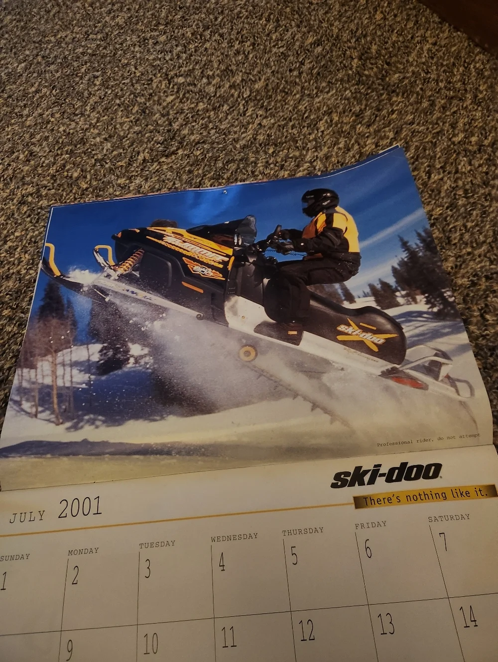 2001 - 2002 Ski-Doo Bombardier Snowmobile Calendar